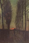 Vincent Van Gogh Avenue of Poplars at Sunset (nn04) oil painting